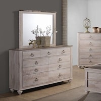 Casual Dresser and Mirror Set