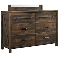 Transitional Dresser with Six Drawers