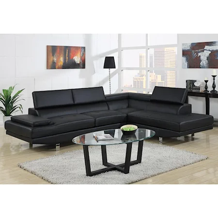 Contemporary Two Piece Sectional Sofa