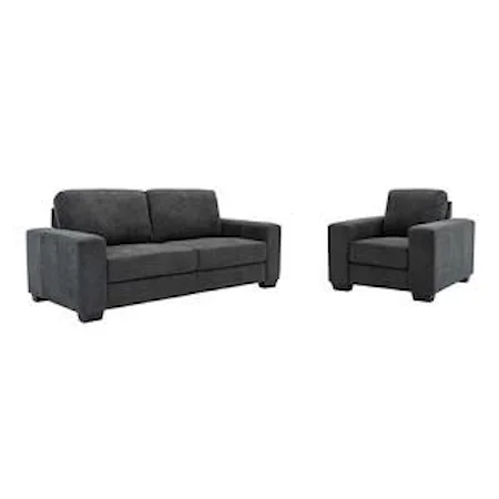 Dark Grey Sofa and Chair Set