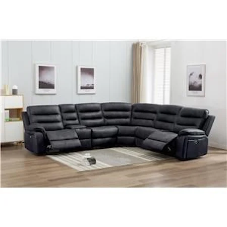 6 Pc Power Reclining Sectional