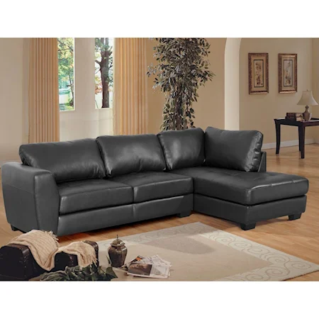 Transitional Sectional Sofa with Track Arms
