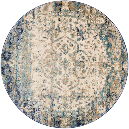 5'-3" X 5'-3" Round Area Rug