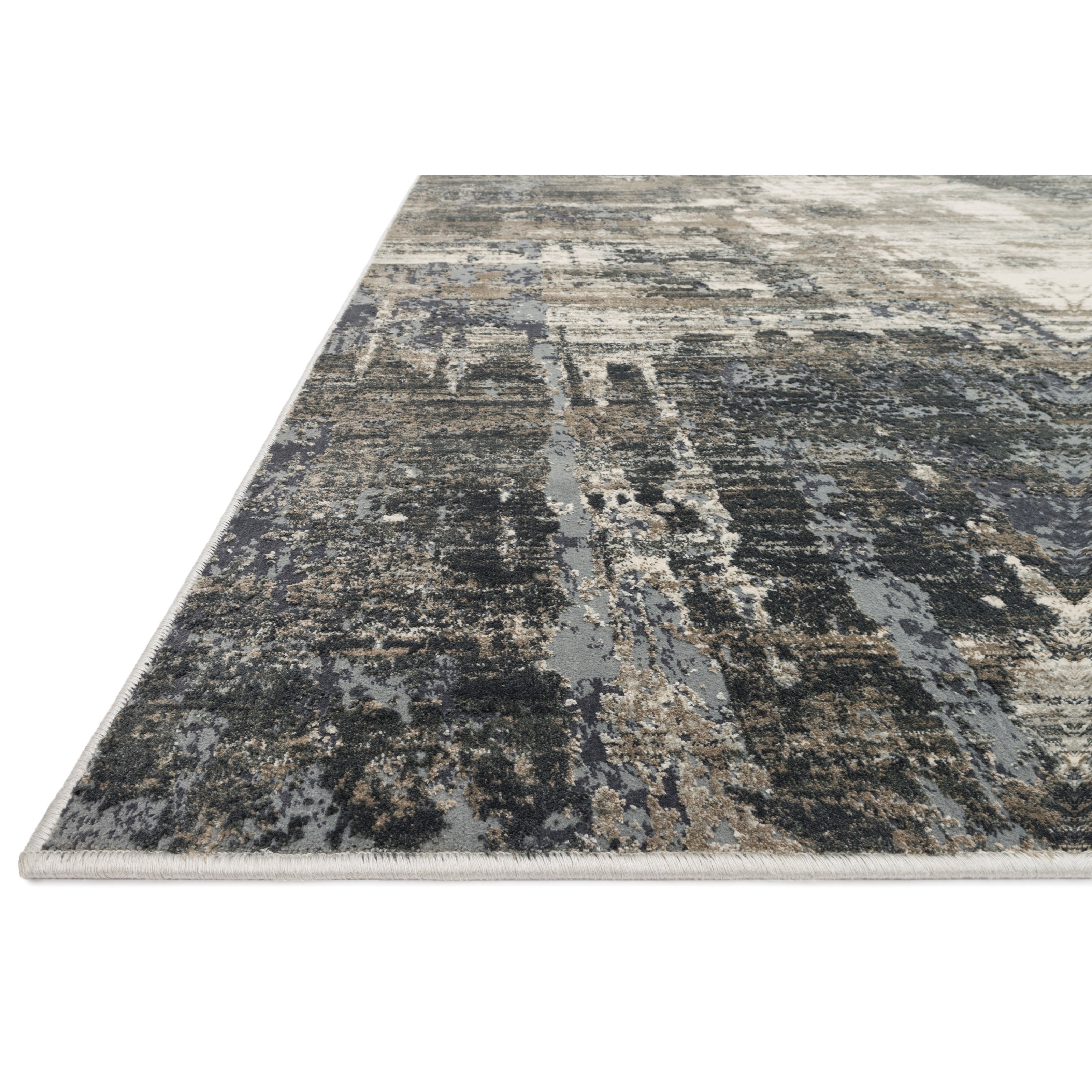 1'6" x 1'6"  Ivory / Charcoal Rug