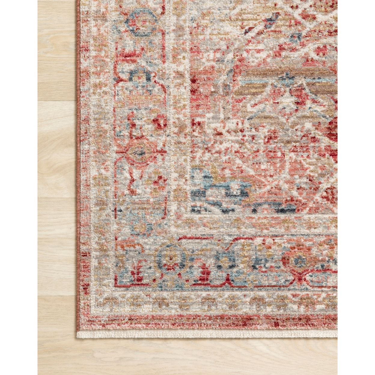 Reeds Rugs Claire 1'6" x 1'6"  Red / Ivory Rug