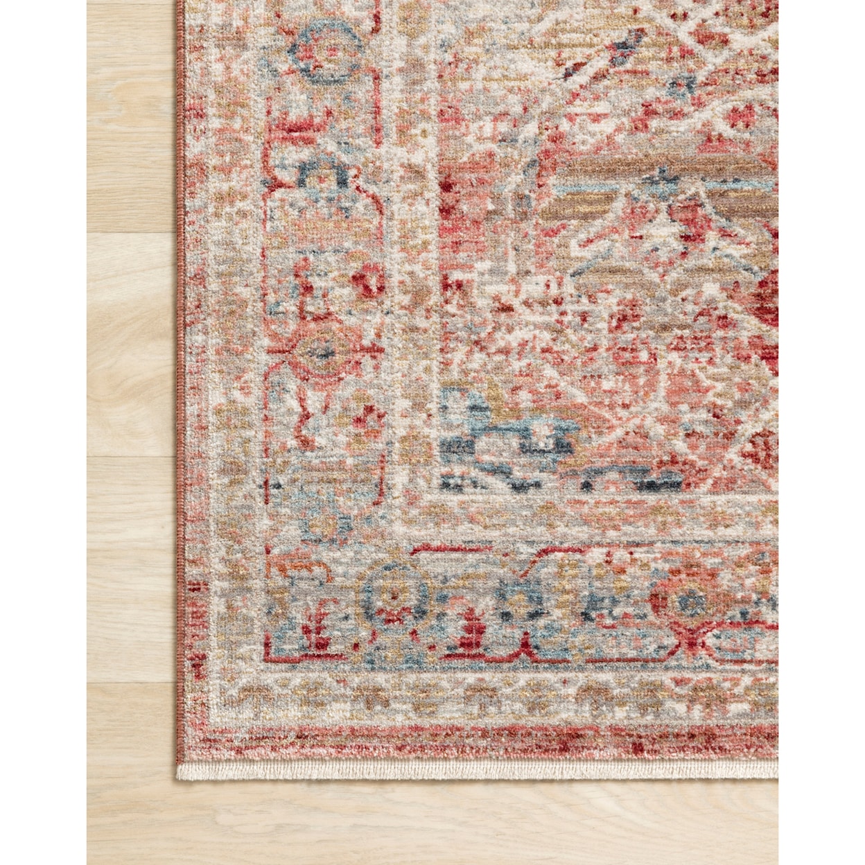 Loloi Rugs Claire 5'3" x 7'9" Red / Ivory Rug
