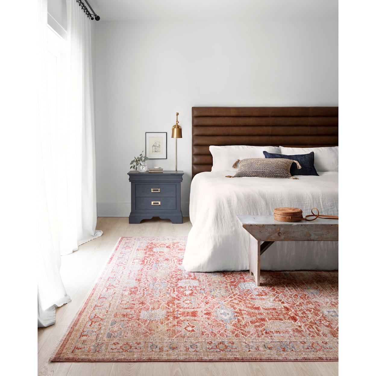 Loloi Rugs Claire 5'3" x 7'9" Red / Ivory Rug