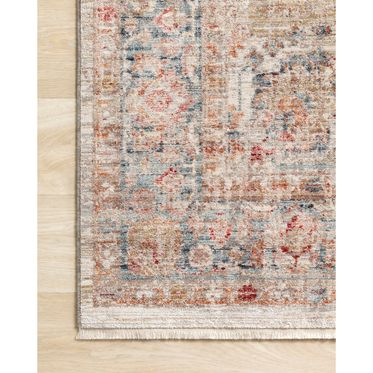Reeds Rugs Claire 2'7" x 8'0" Ivory / Ocean Rug