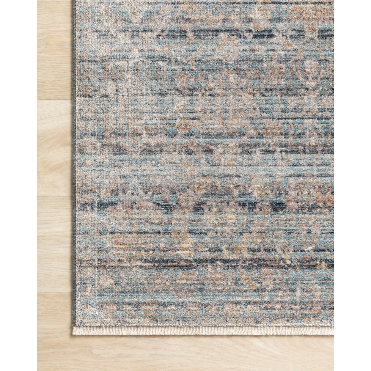 Reeds Rugs Claire 2'7" x 8'0" Ocean / Gold Rug