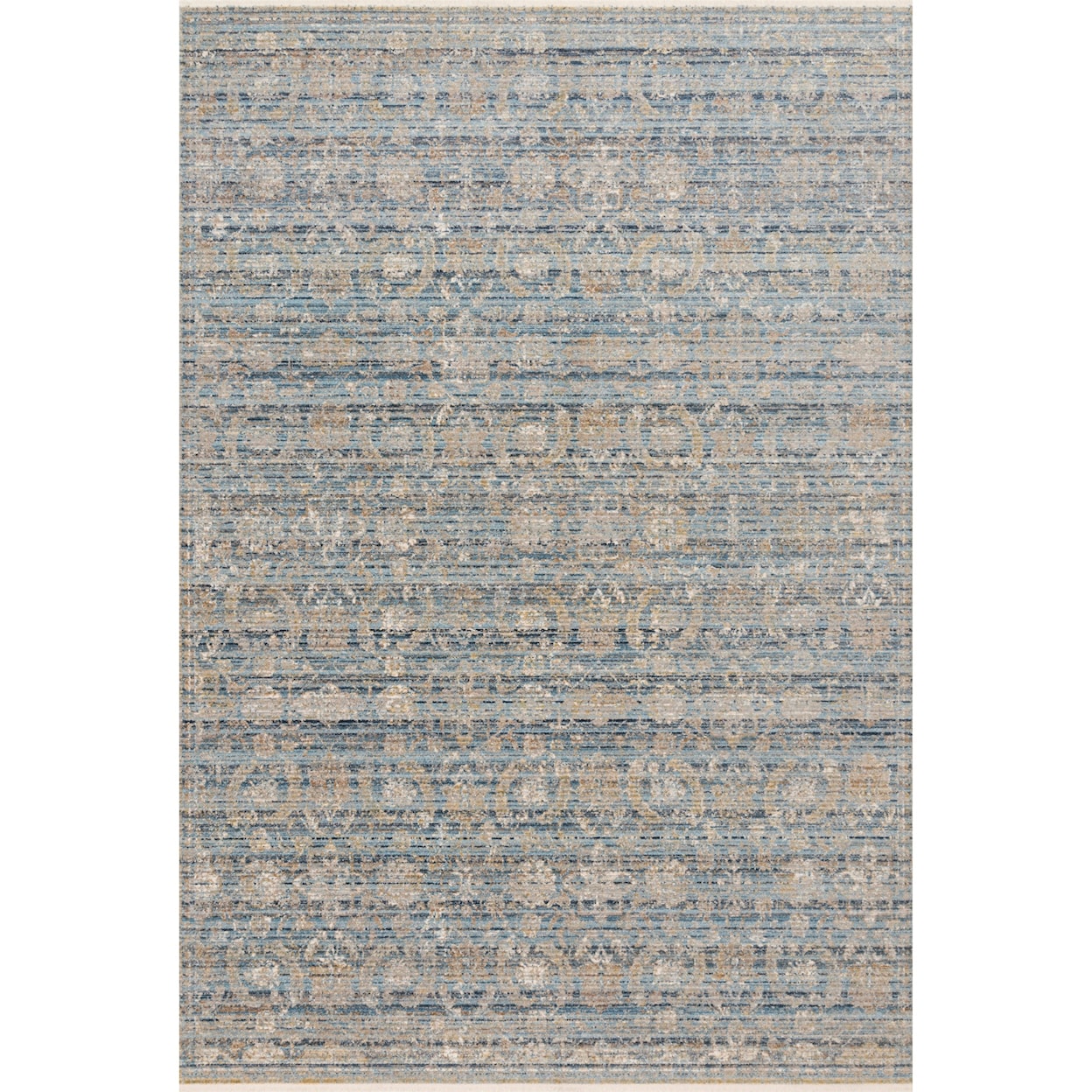 Reeds Rugs Claire 2'7" x 9'6" Ocean / Gold Rug