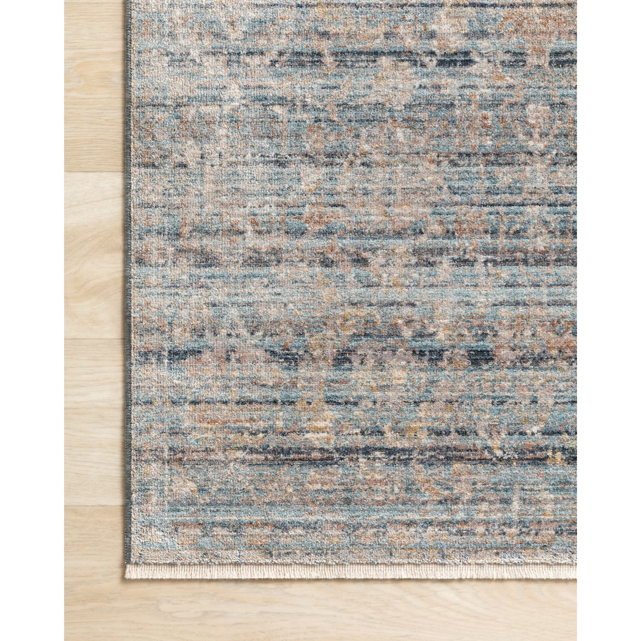 Reeds Rugs Claire 2'7" x 9'6" Ocean / Gold Rug