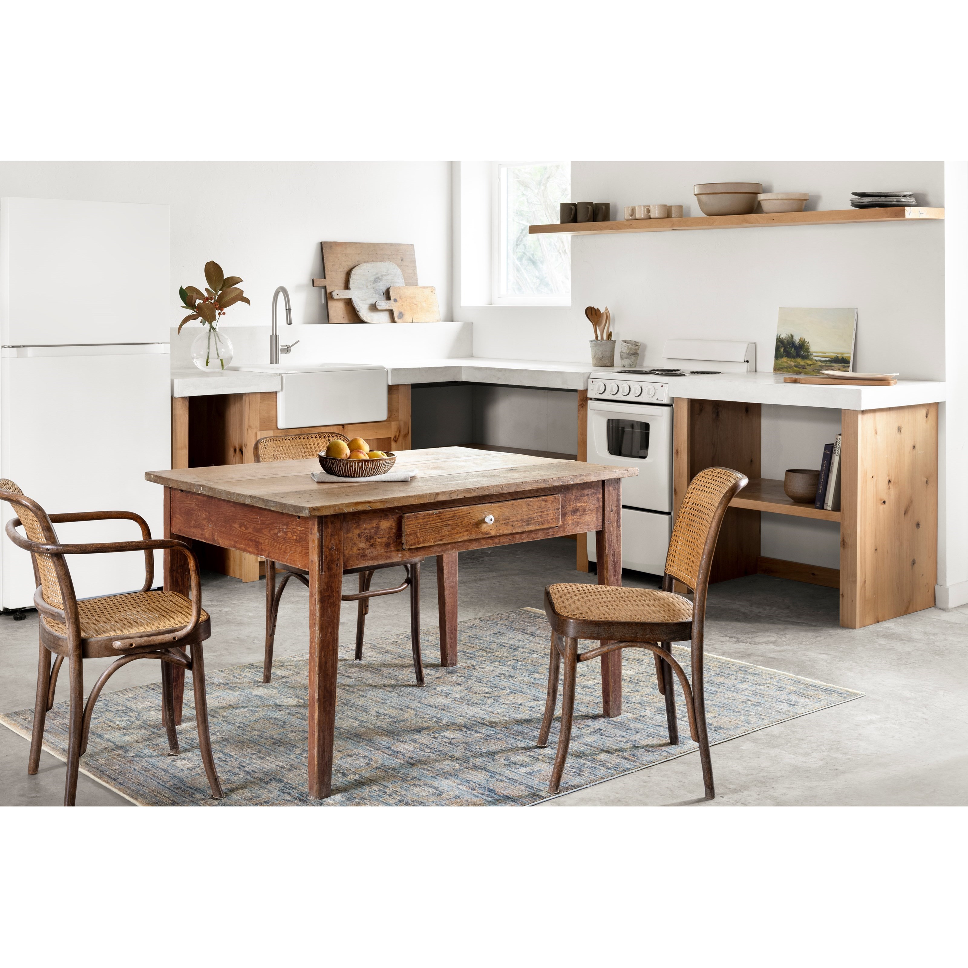 Loloi Rugs Claire 3'7" x 5'1" Ocean / Gold Rug