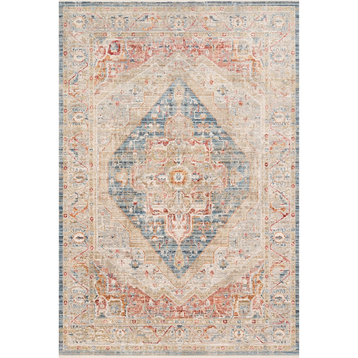 Reeds Rugs Claire 2'7" x 9'6" Blue / Multi Rug