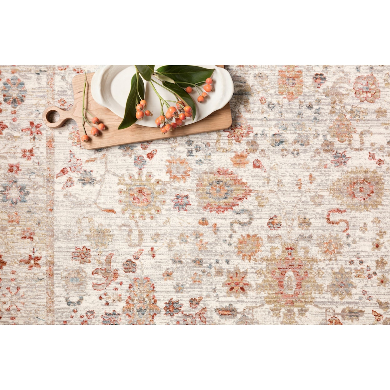 Loloi Rugs Claire 1'6" x 1'6"  Ivory / Multi Rug