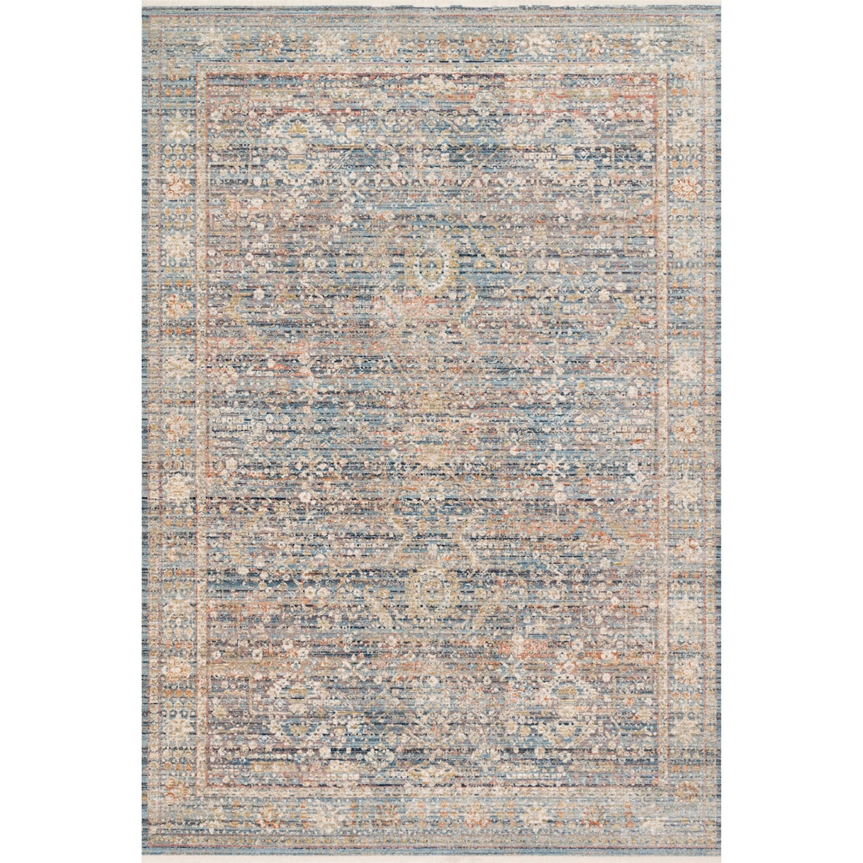 Loloi Rugs Claire 1'6" x 1'6"  Blue / Sunset Rug