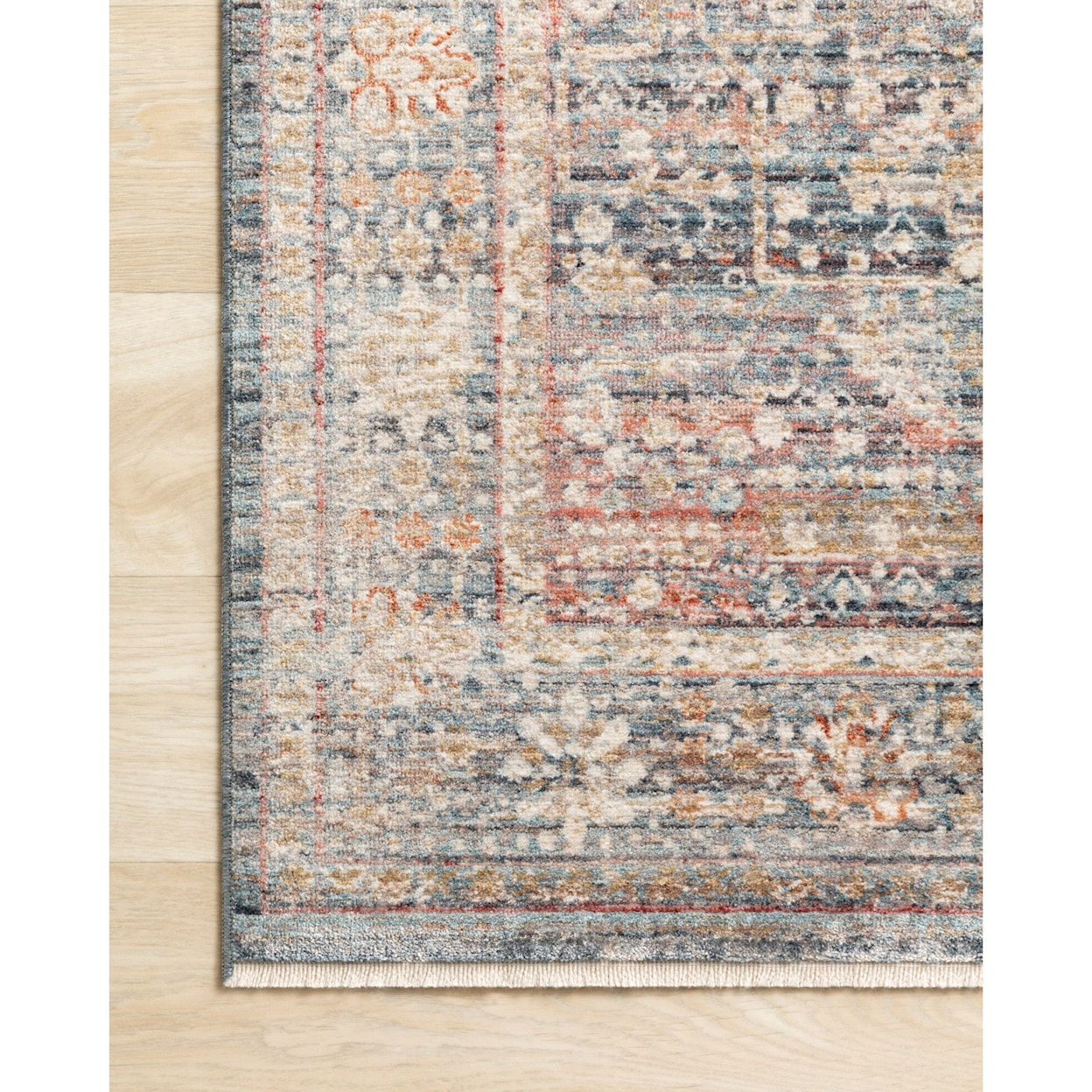 Reeds Rugs Claire 1'6" x 1'6"  Blue / Sunset Rug