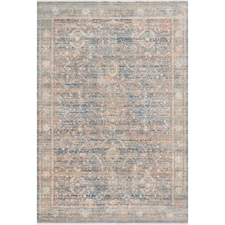 3'7" x 5'1" Blue / Sunset Rug