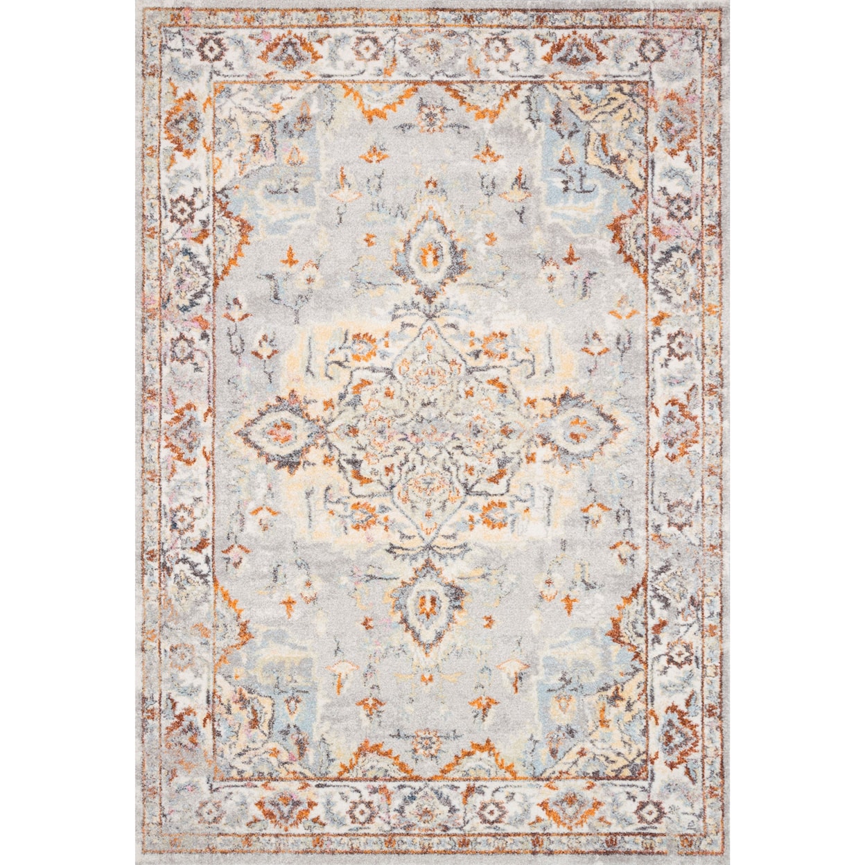 Loloi Rugs Clara 2'5" x 13' Grey / Ivory Rug