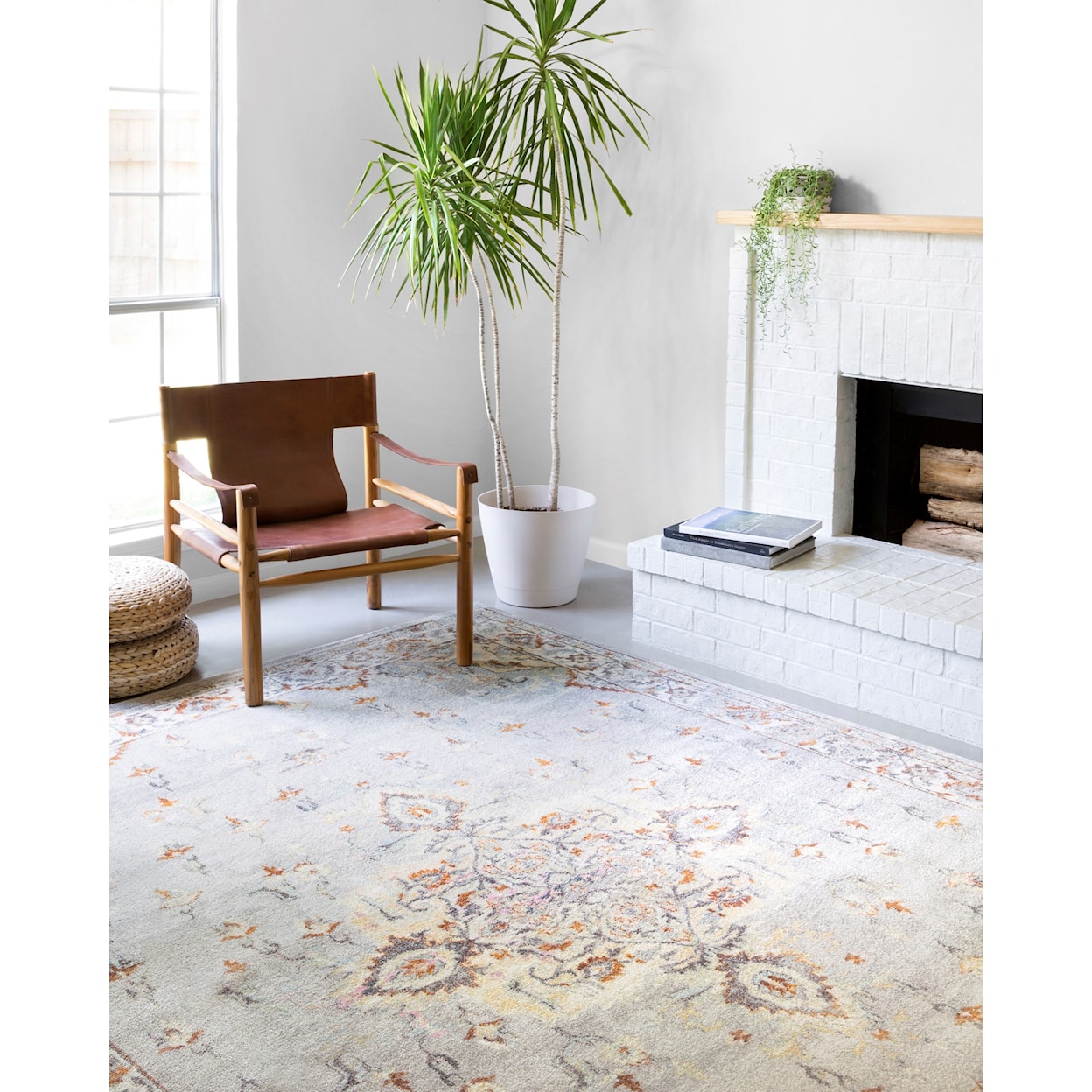 Loloi Rugs Clara 5'3" x 7'7" Grey / Ivory Rug