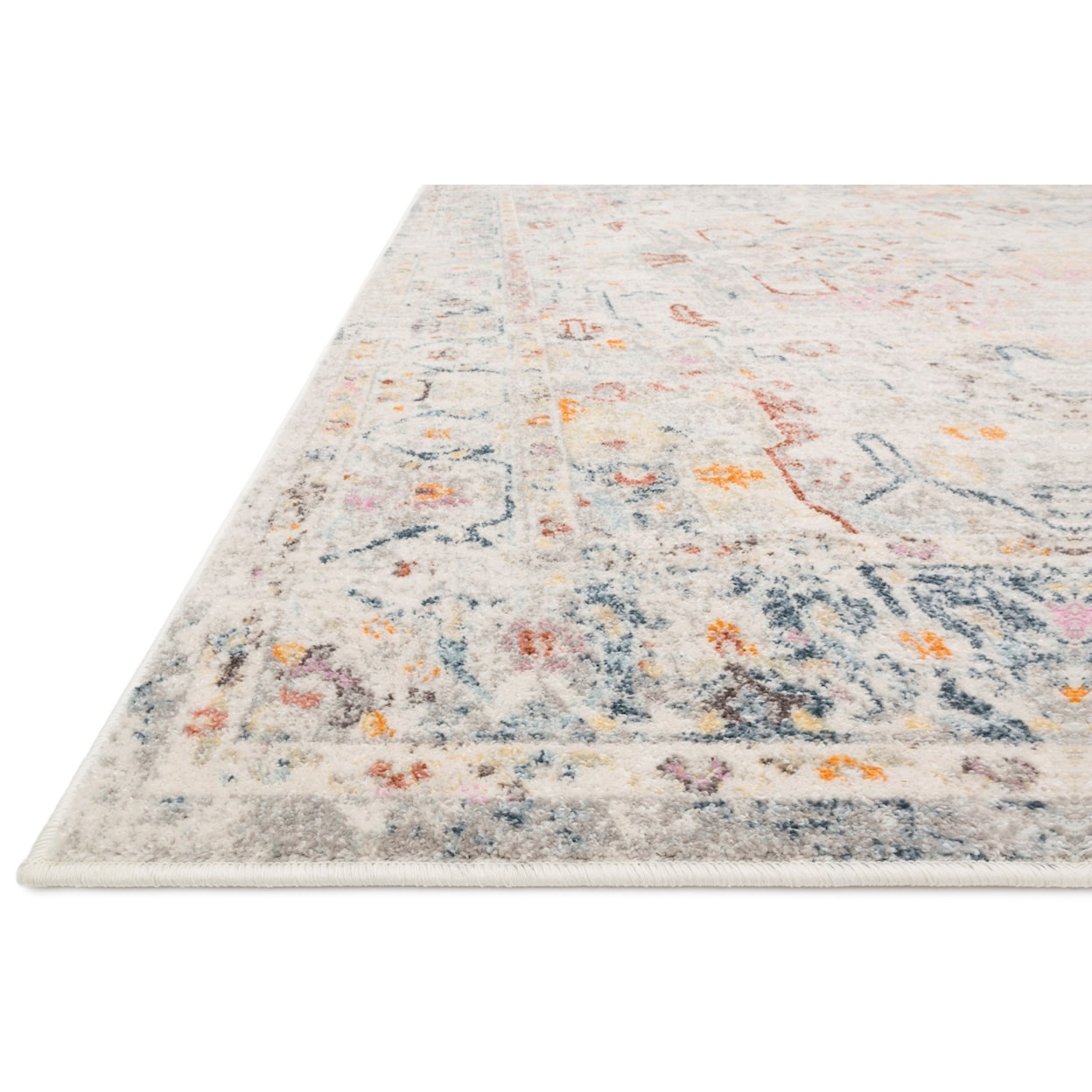 Loloi Rugs Clara 1'6" x 1'6"  Lt Grey / Multi Rug