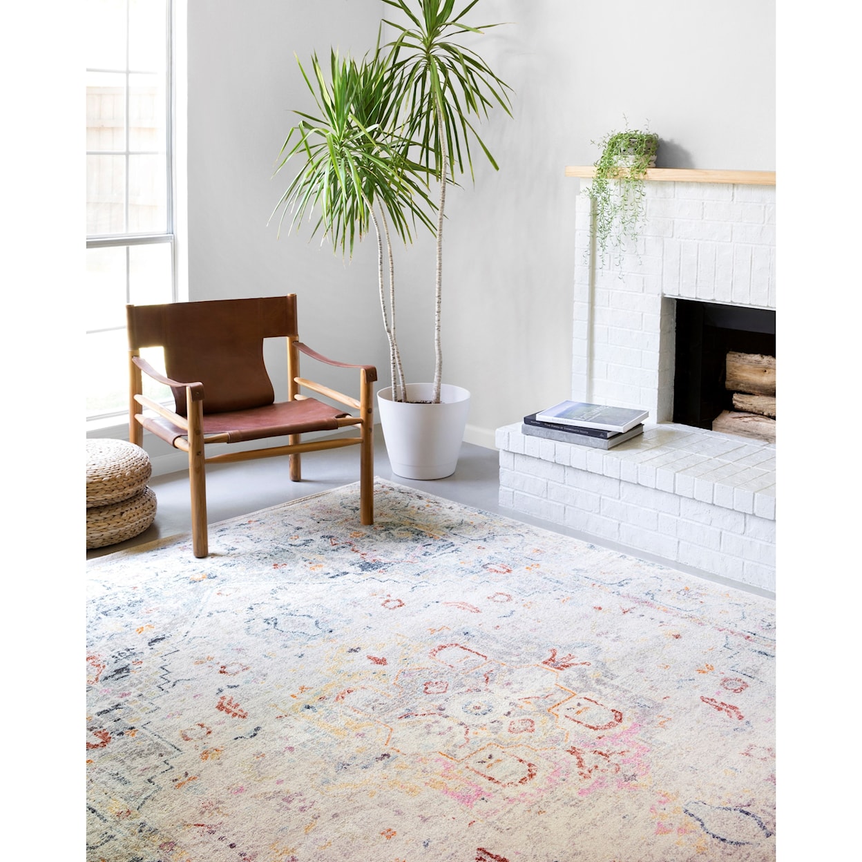 Loloi Rugs Clara 5'3" x 7'7" Lt Grey / Multi Rug