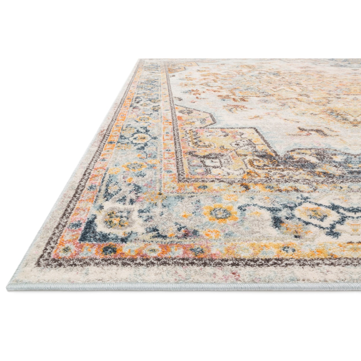 Loloi Rugs Clara 1'6" x 1'6"  Mist / Multi Rug