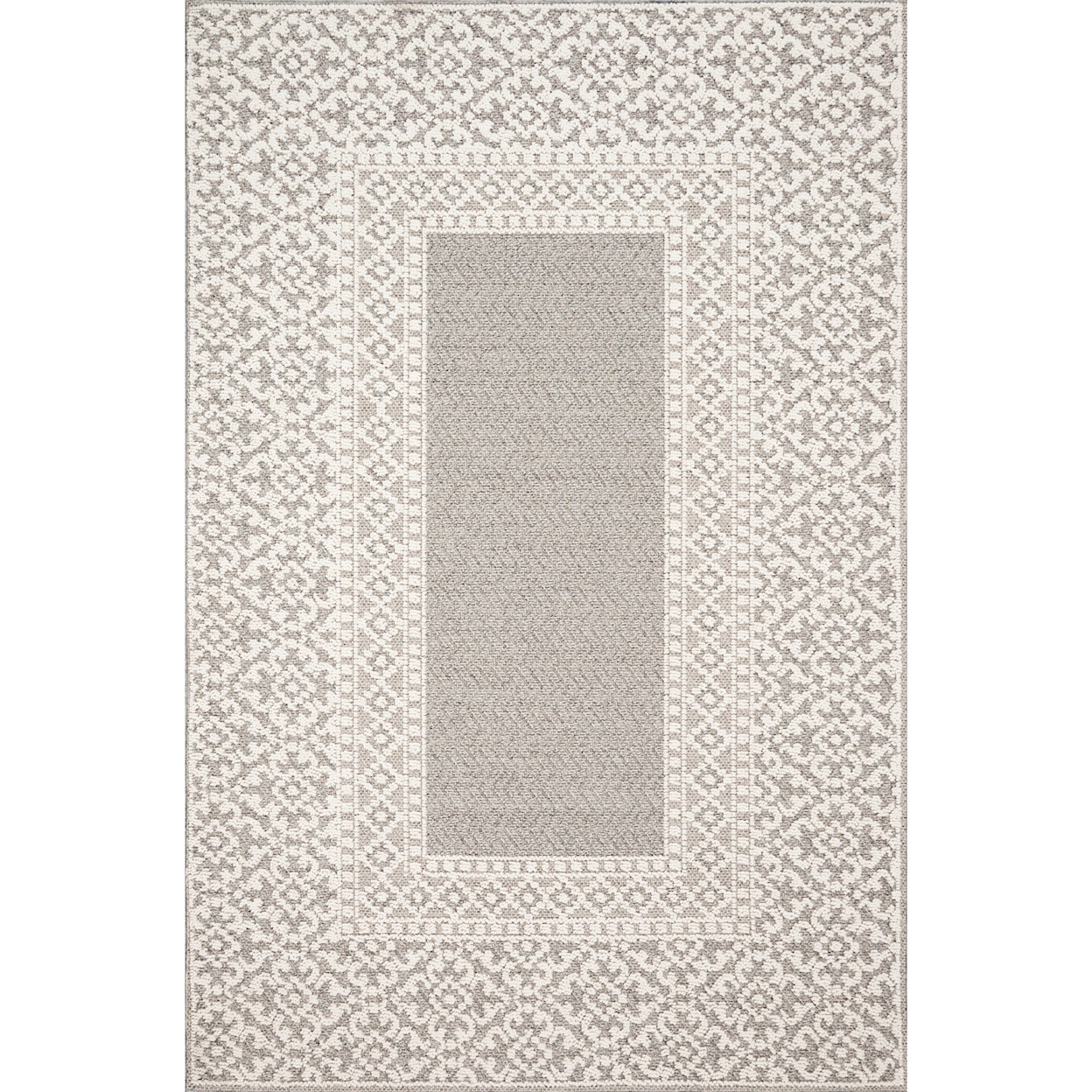 Loloi Rugs Cole 1'6" x 1'6"  Grey / Ivory Rug