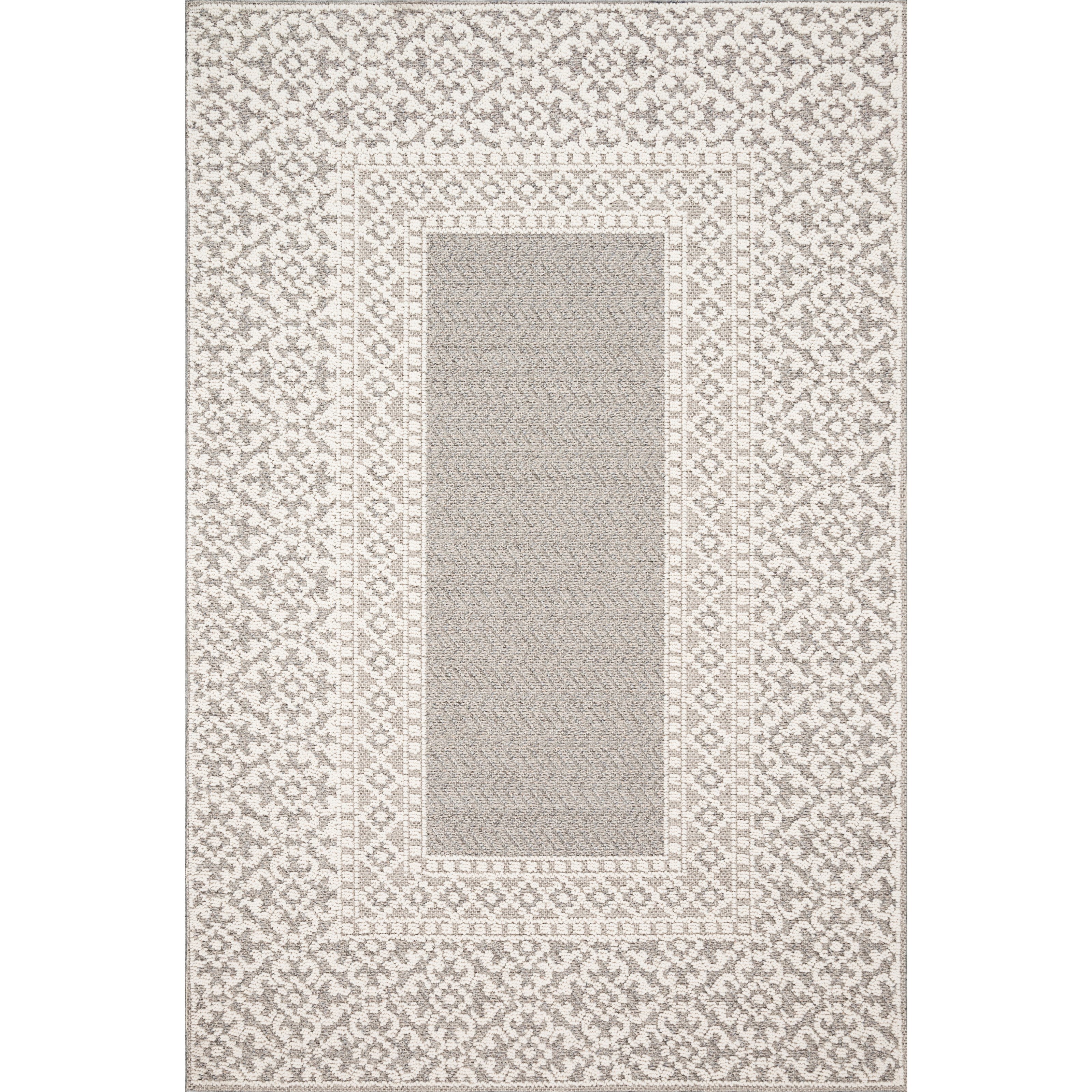 Loloi Rugs Cole 9'6" x 12'8" Grey / Ivory Rug