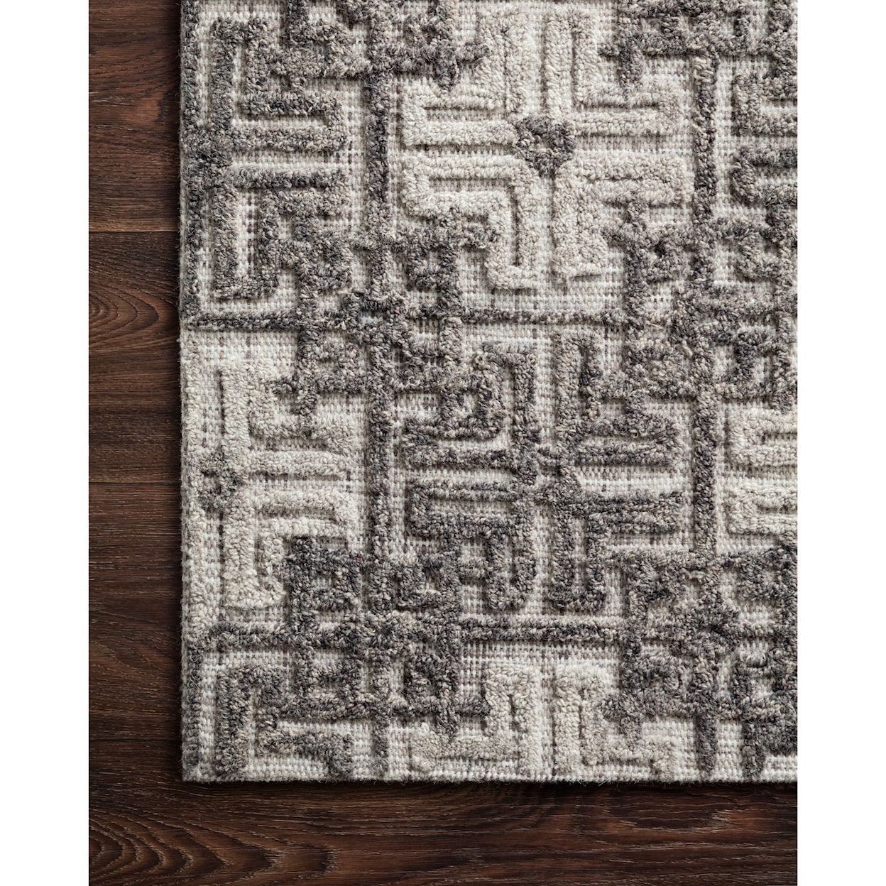 Loloi Rugs Ehren 1'6" x 1'6"  Charcoal / Fog Rug