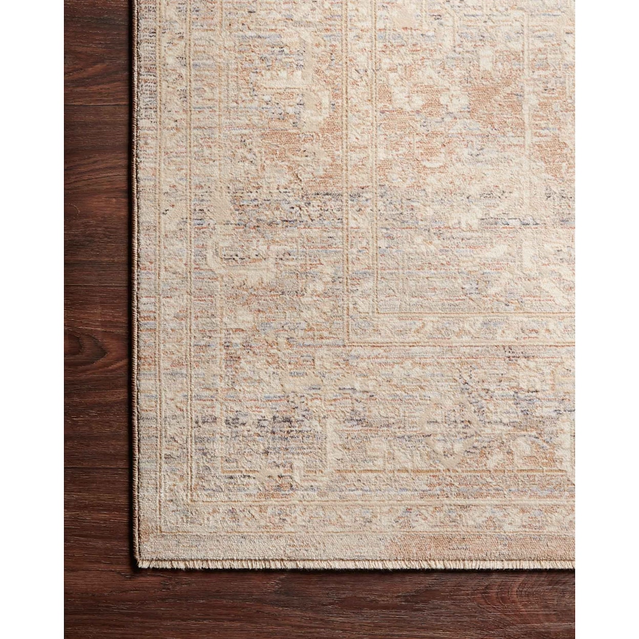 Loloi Rugs Faye 18" x 18"  Beige / Blue Rug