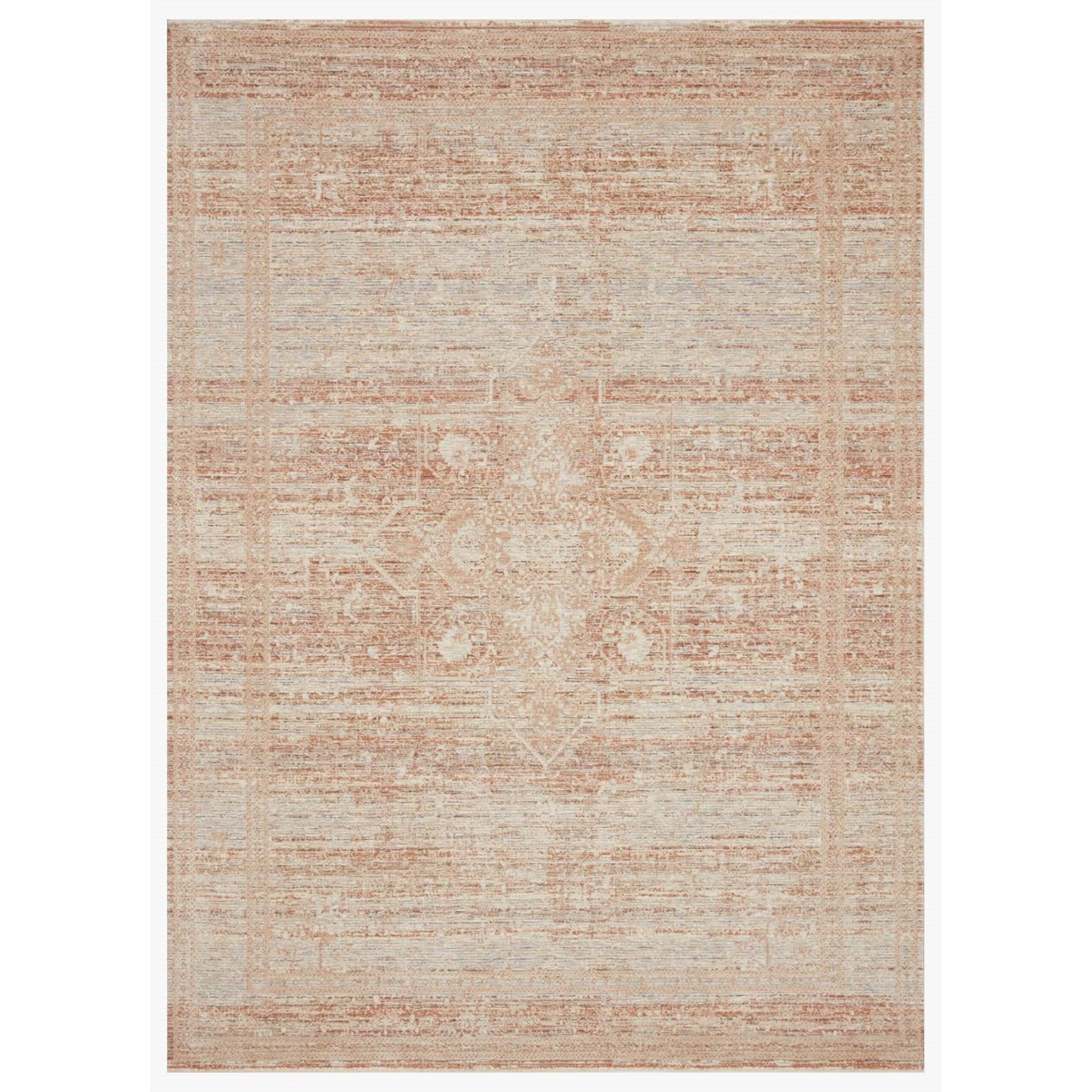 Loloi Rugs Faye 7'10" x 10' Terracotta / Sky Rug