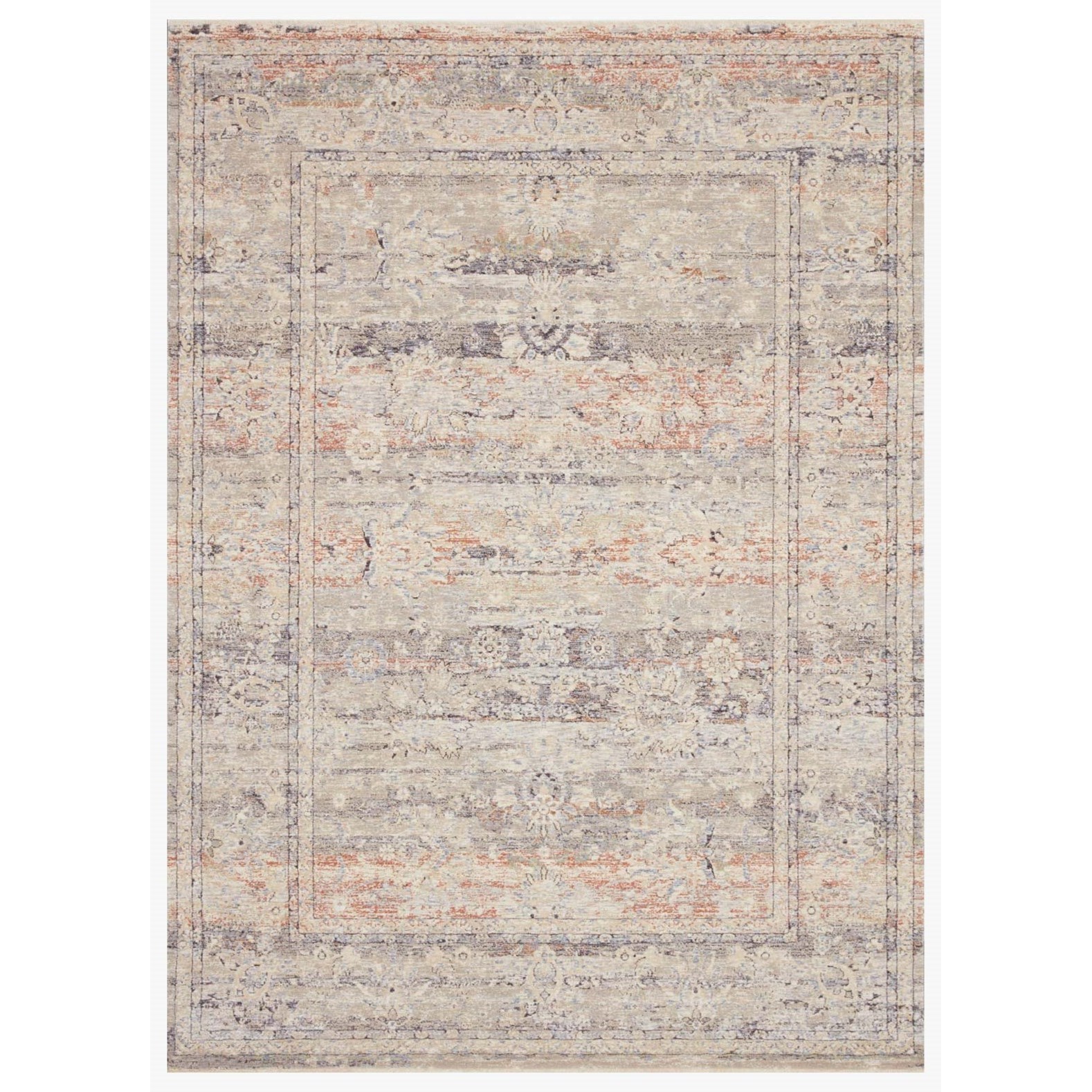 Loloi Rugs Faye 9'6" x 13'1" Denim / Rust Rug