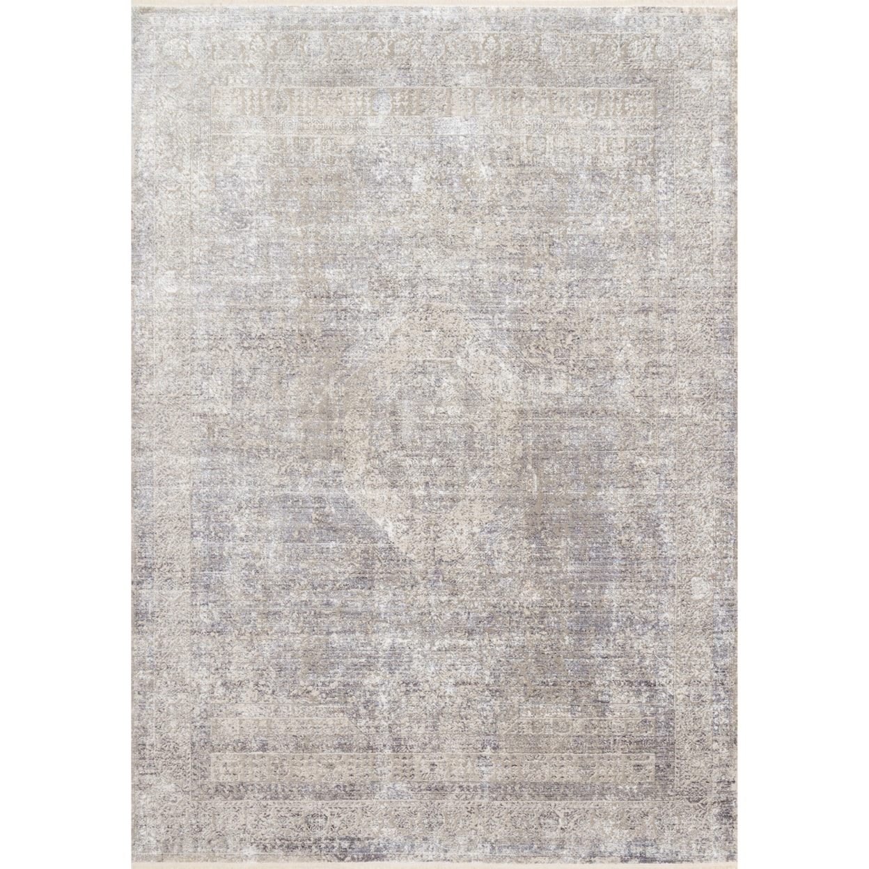 Reeds Rugs Franca 1'6" x 1'6"  Silver / Pebble Rug