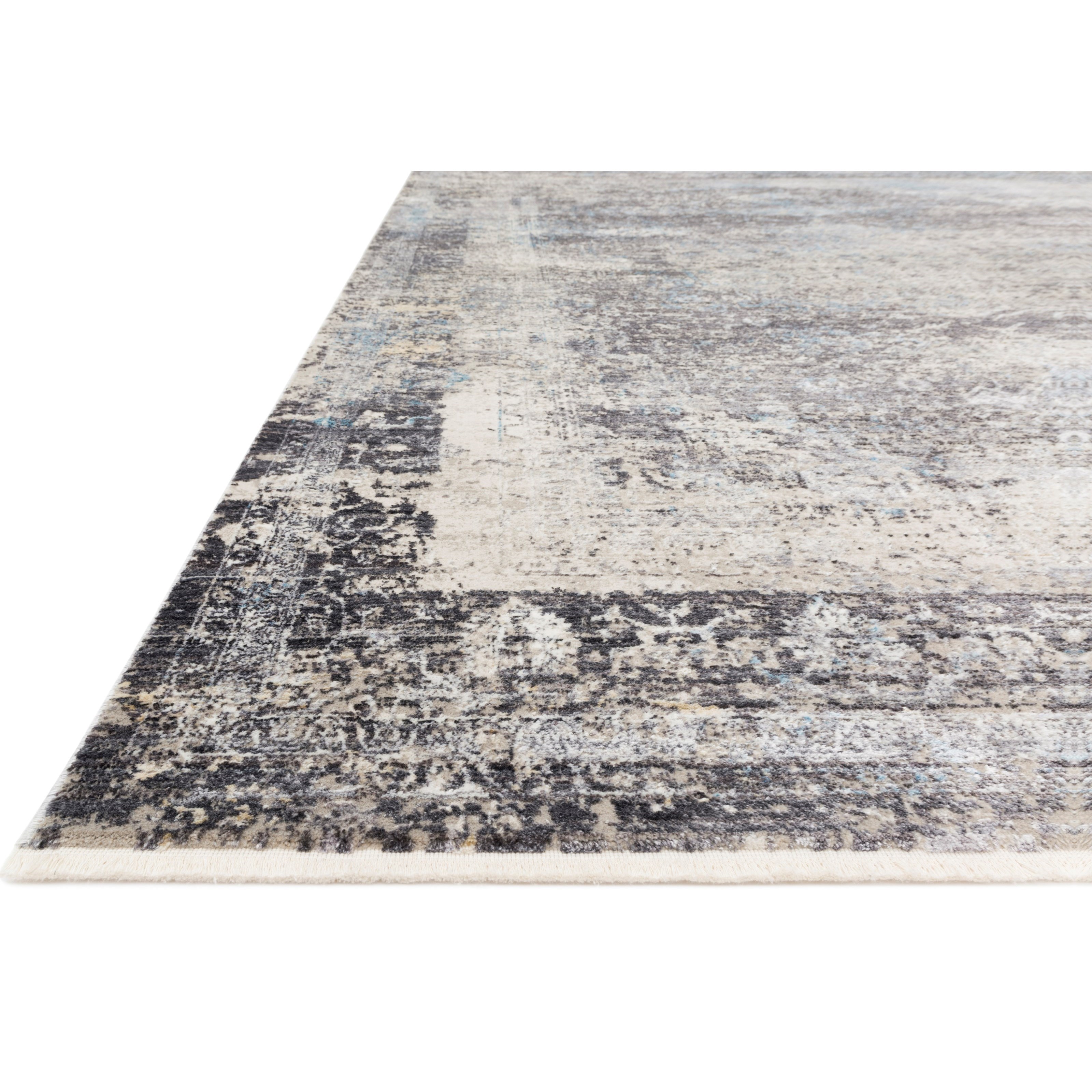 1'6" x 1'6"  Charcoal / Sky Rug