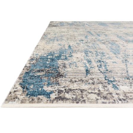 1'6" x 1'6"  Grey / Ocean Rug
