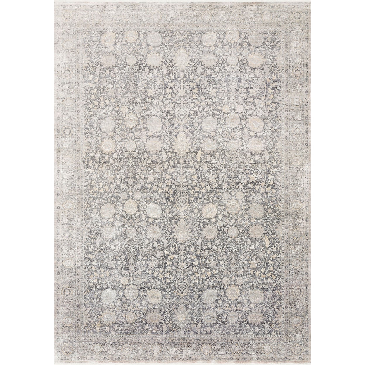 Loloi Rugs Gemma 1'6" x 1'6"  Charcoal / Sand Rug