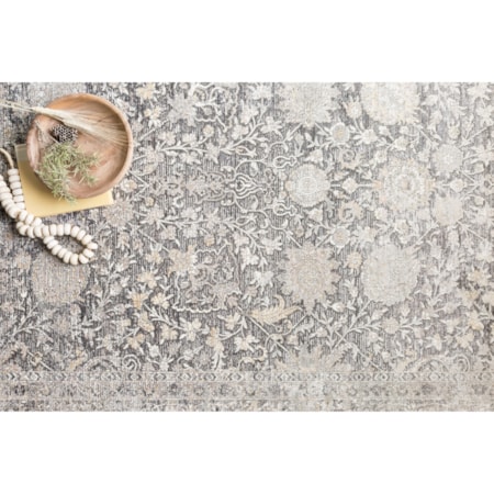 1'6" x 1'6"  Charcoal / Sand Rug
