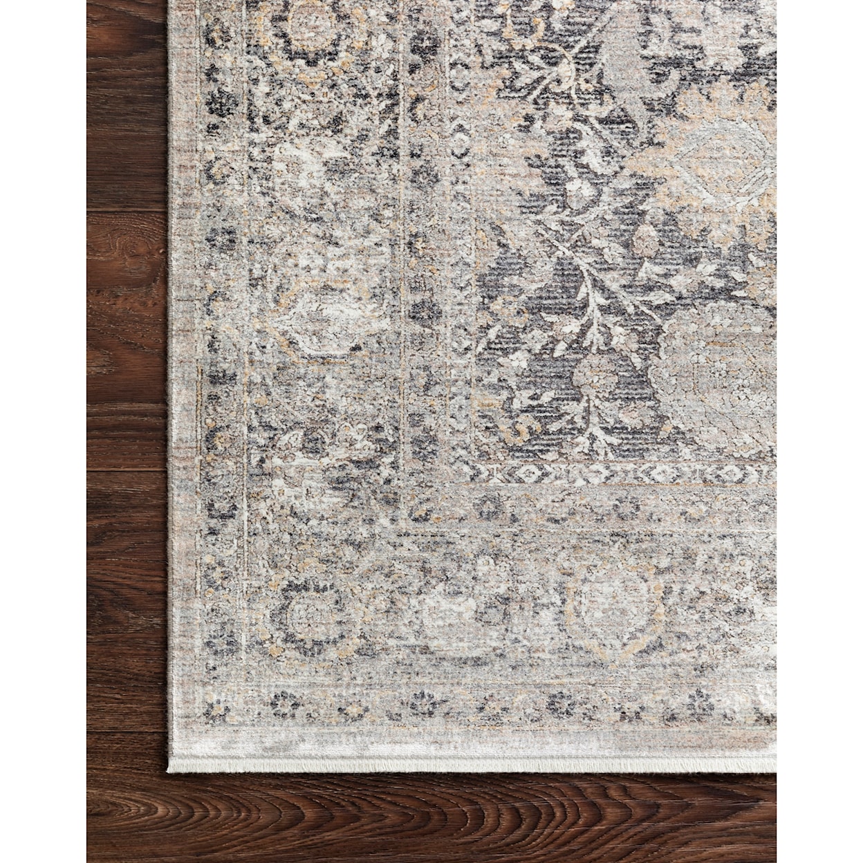 Loloi Rugs Gemma 1'6" x 1'6"  Charcoal / Sand Rug