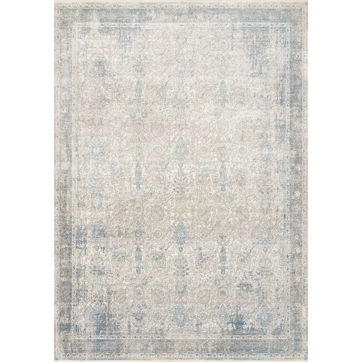 Reeds Rugs Gemma 1'6" x 1'6"  Sky / Ivory Rug