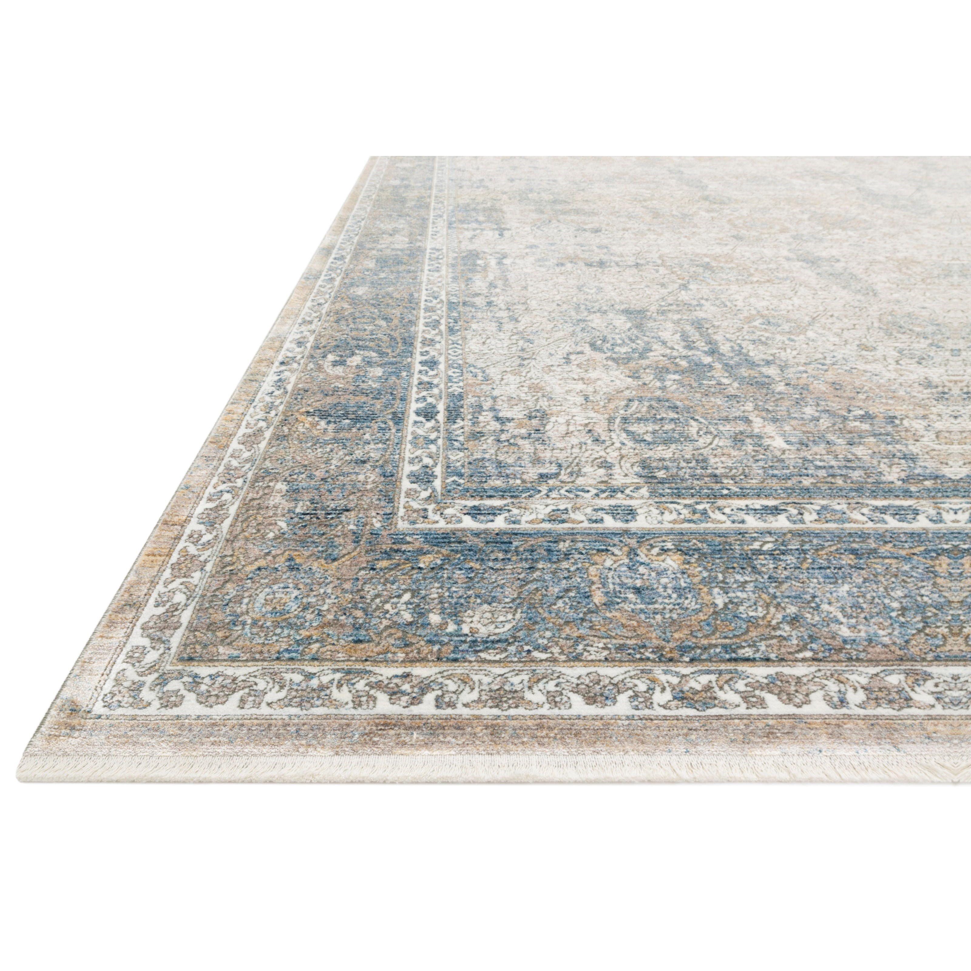 1'6" x 1'6"  Sky / Ivory Rug