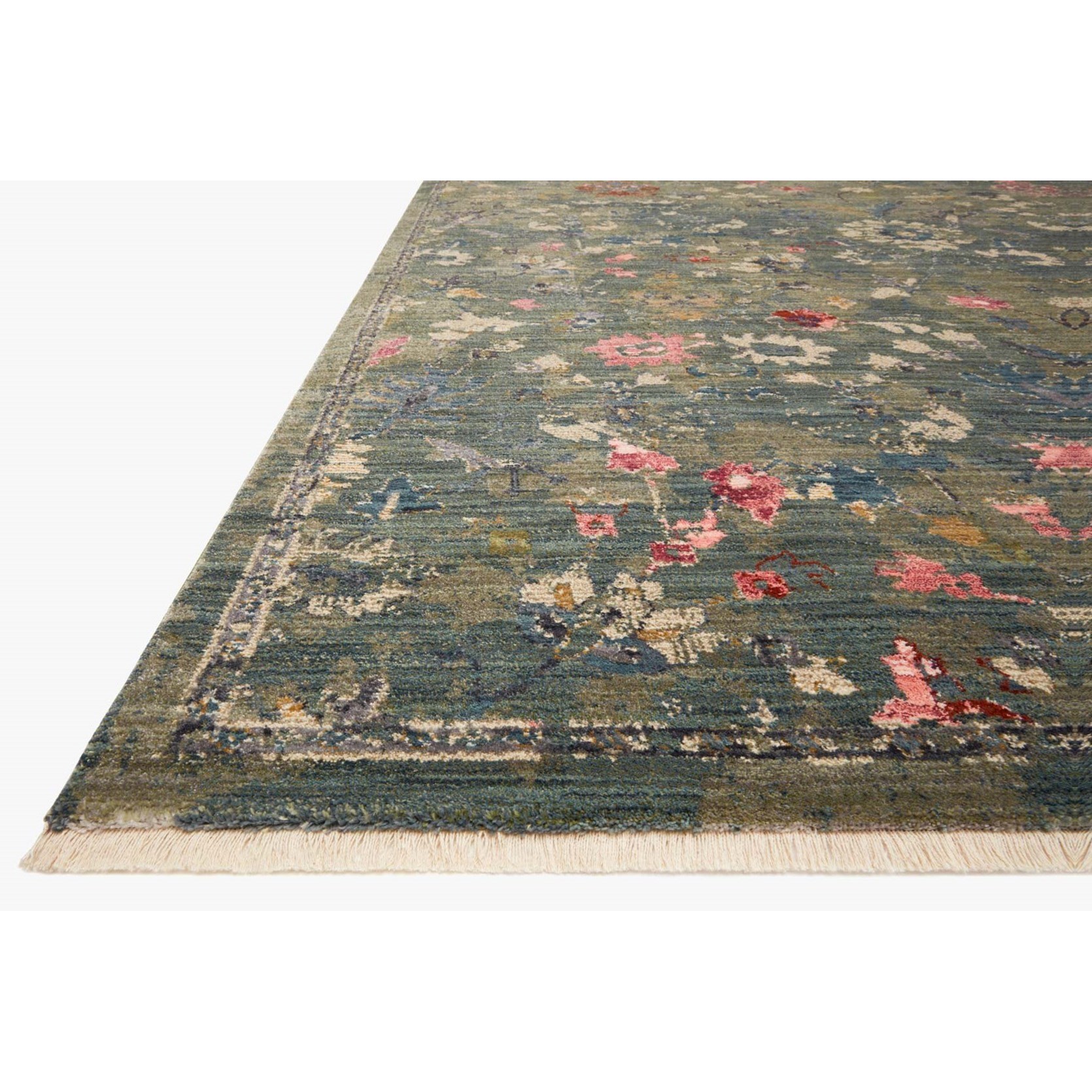 Loloi Rugs Giada 18" x 18"  Lagoon / Multi Rug