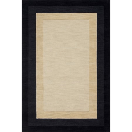 1'6" x 1'6"  Ivory / Charcoal Rug