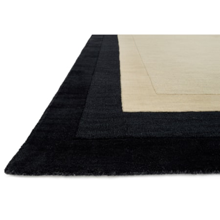 1'6" x 1'6"  Ivory / Charcoal Rug