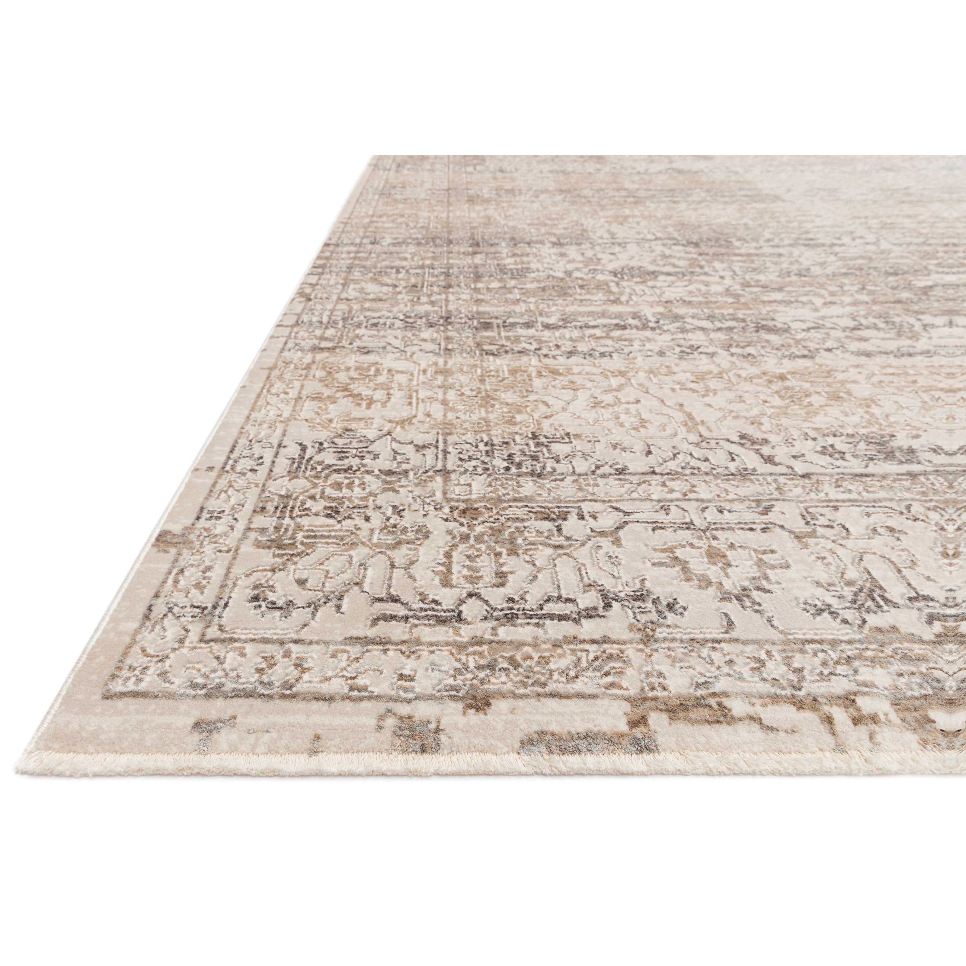 1'6" x 1'6"  Beige / Grey Rug