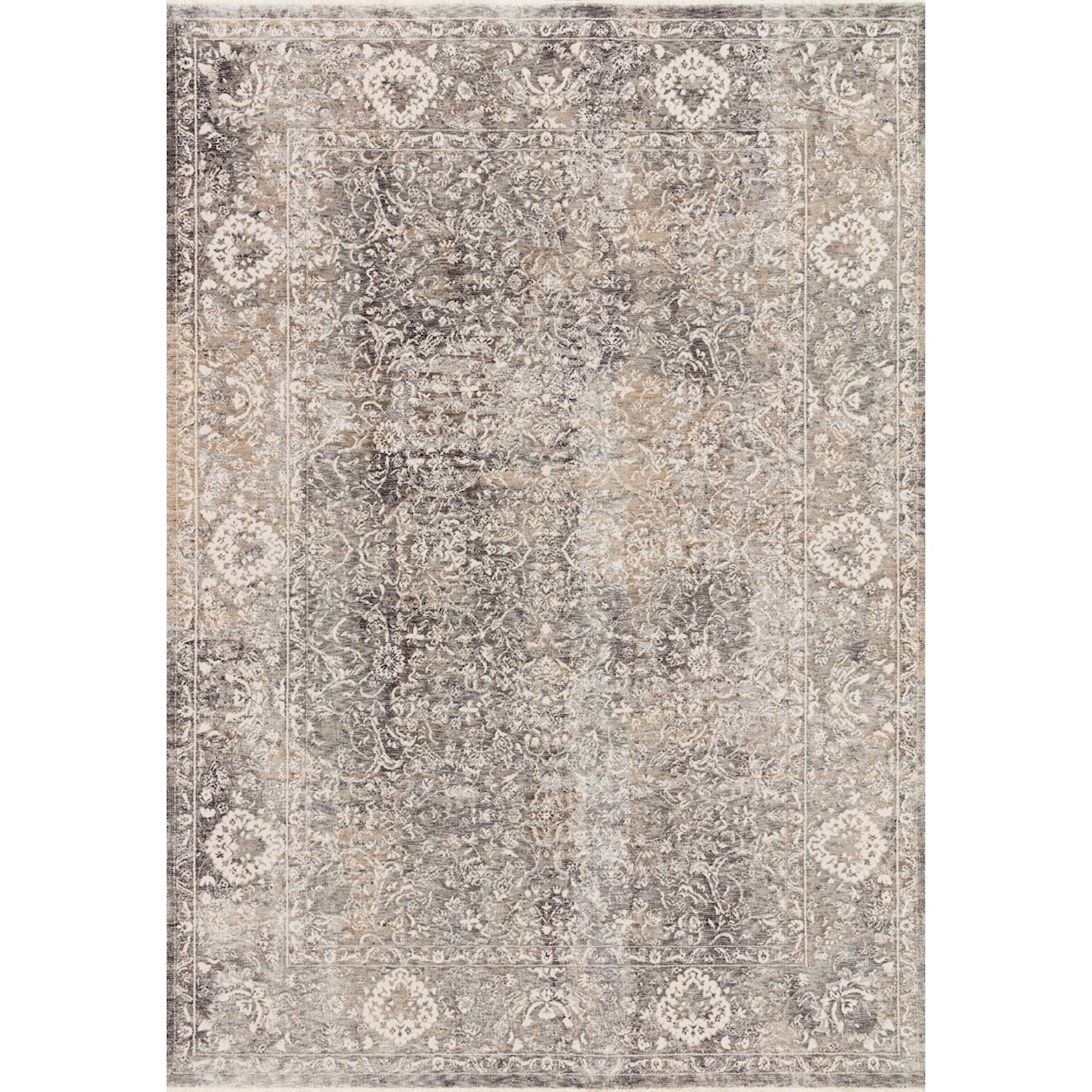 Loloi Rugs Homage 2'6" x 10'0" Stone / Ivory Rug