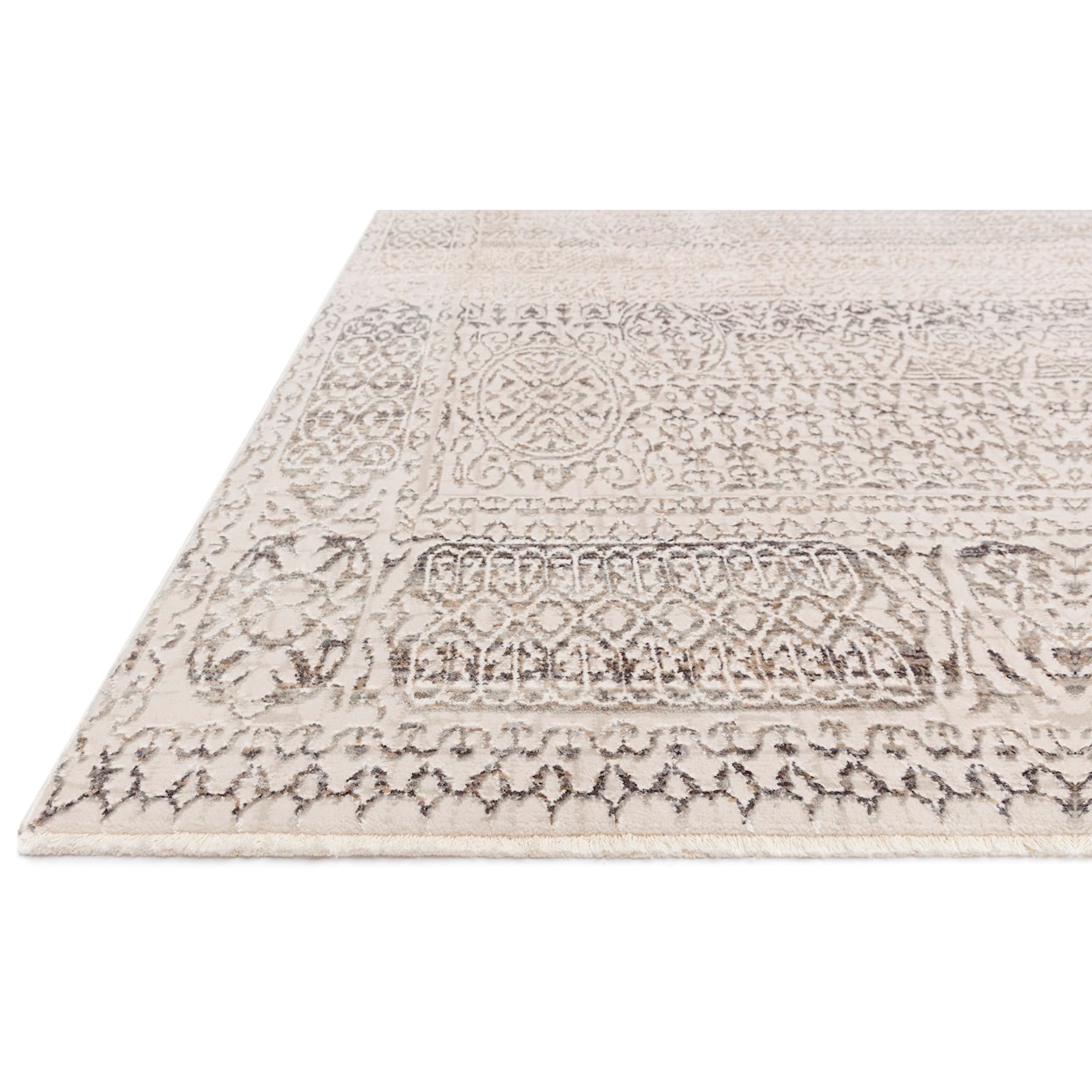 Reeds Rugs Homage 1'6" x 1'6"  Ivory / Silver Rug