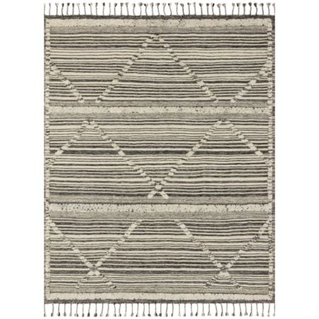 1'6" x 1'6"  Ivory / Charcoal Rug
