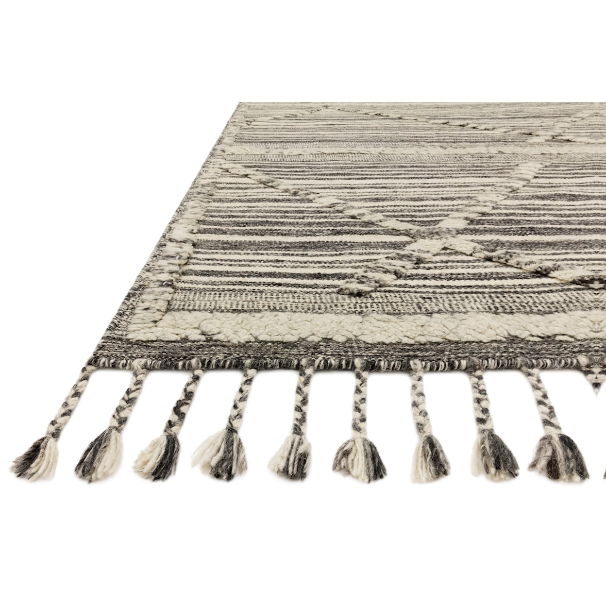 Loloi Rugs Iman 4'0" x 6'0" Ivory / Charcoal Rug