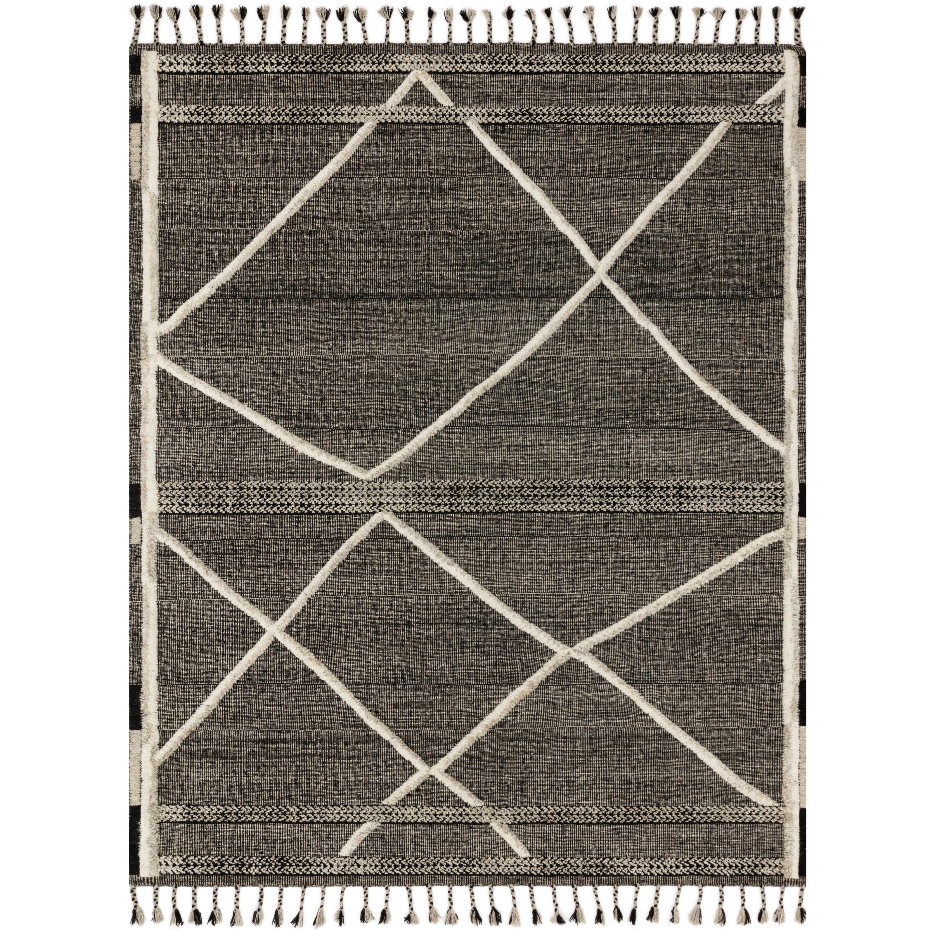 Loloi Rugs Iman 1'6" x 1'6"  Beige / Charcoal Rug