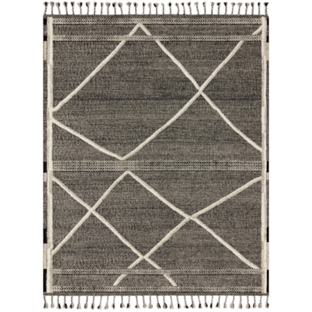 1'6" x 1'6"  Beige / Charcoal Rug